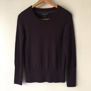 Banana Republic Sweater M Purple Italian Merino Wool Blend Long Sleeve Pullover